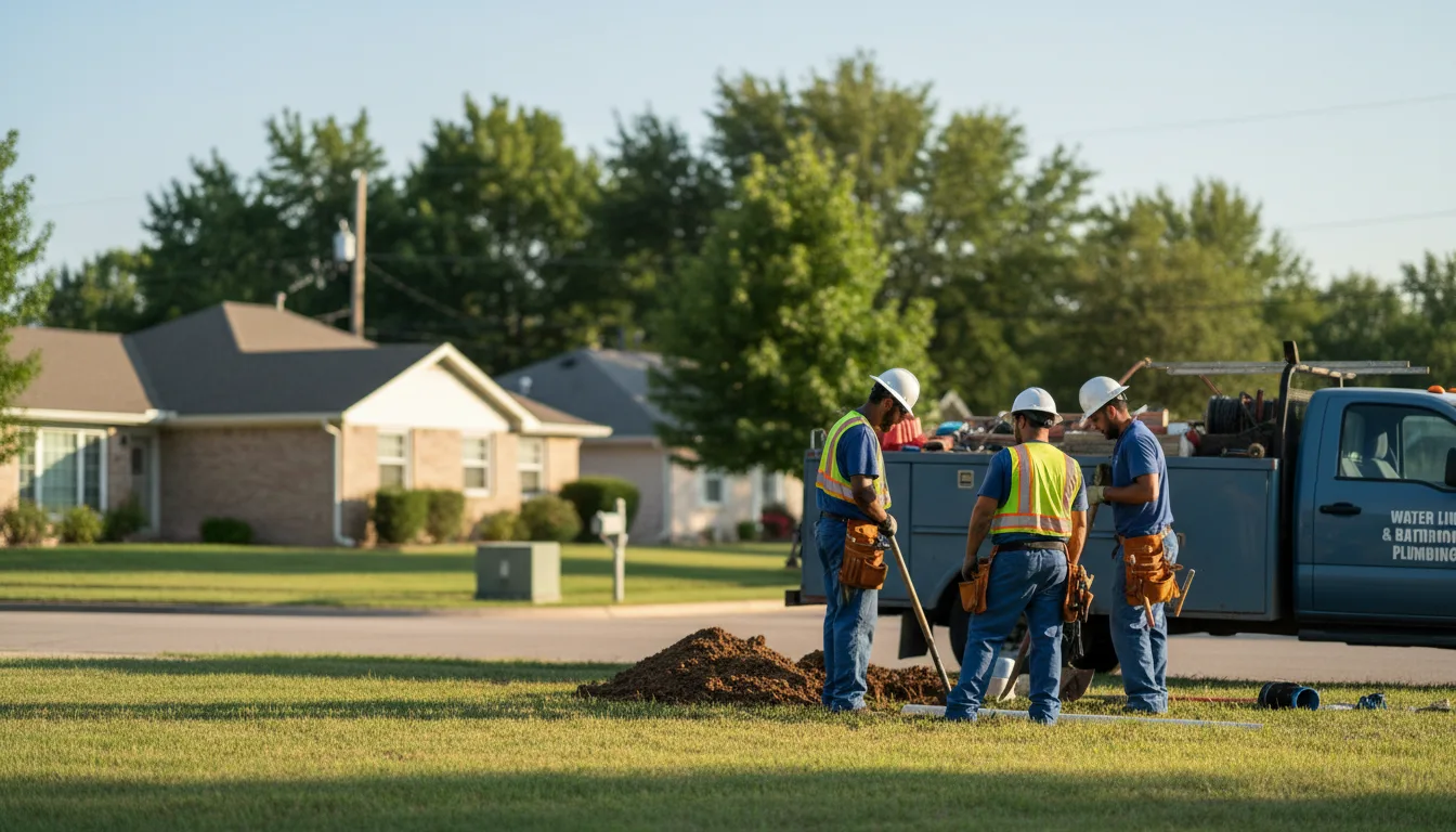 Residential water line and bathroom plumbing service in Gautier, MS